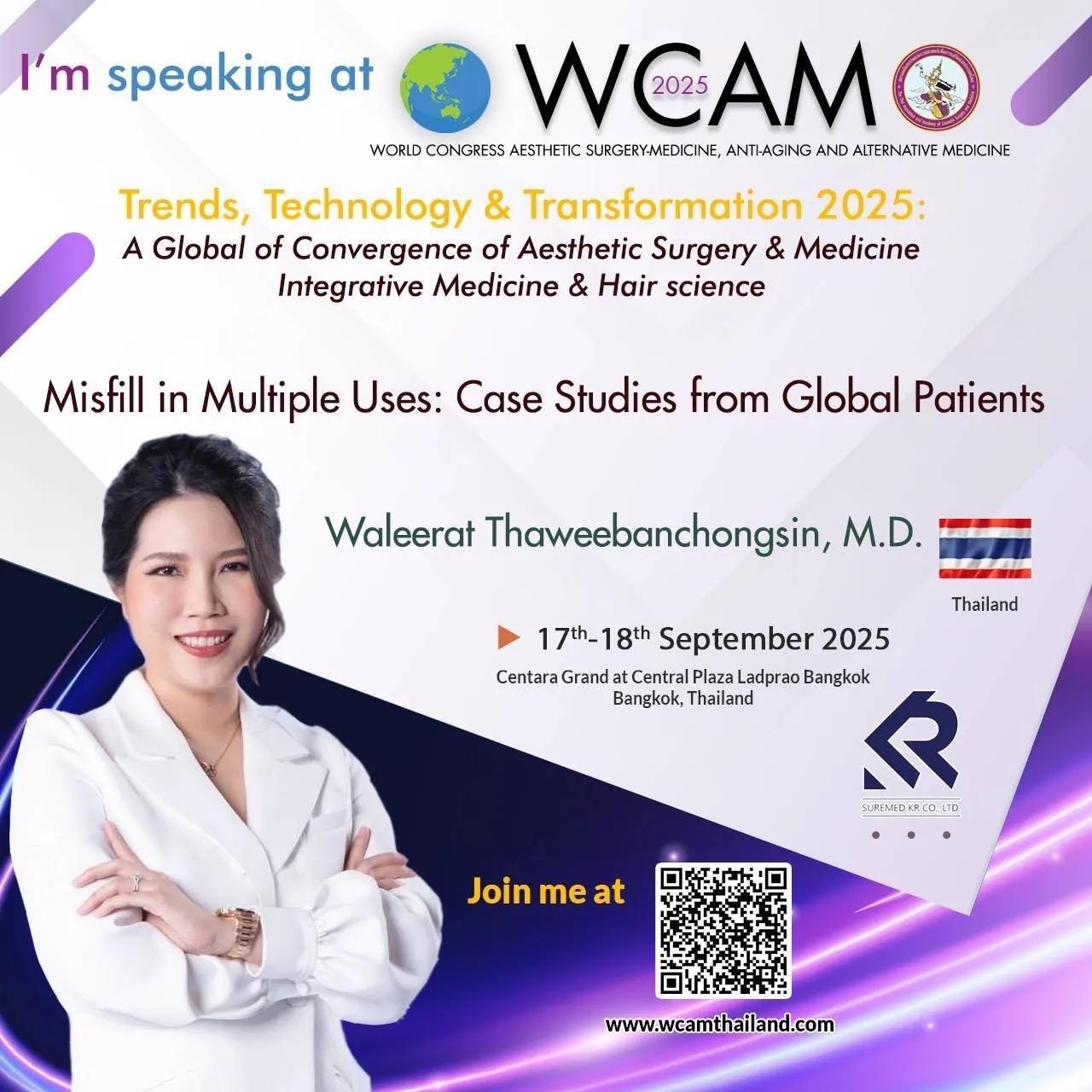 Dr. Gwang WCAMO 2025 presentation poster featuring the Contrast & Contour technique
